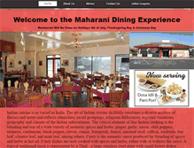 Tablet Screenshot of maharaniindiarestauranteg.com